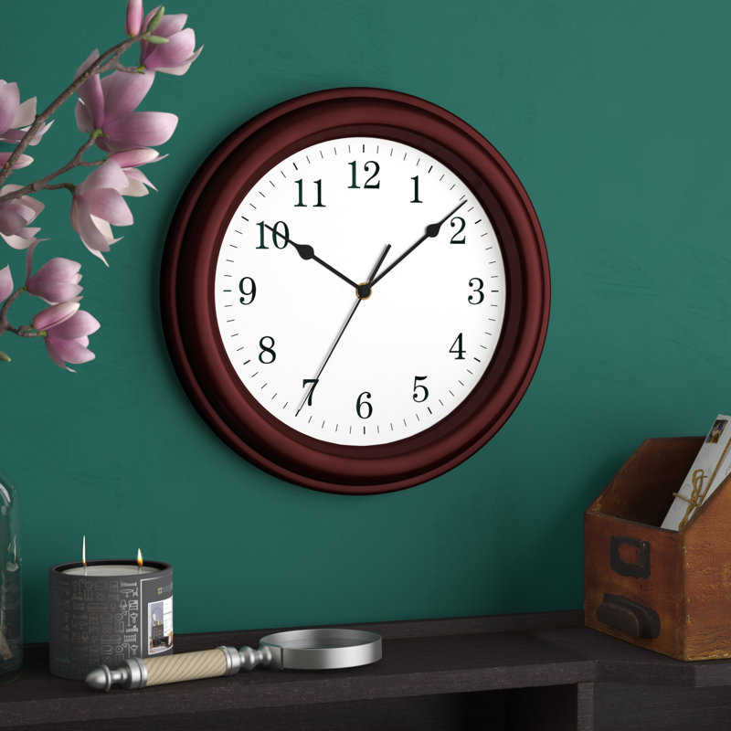 Charlton Home® Holt Wood 12" Wall Clock & Reviews Wayfair